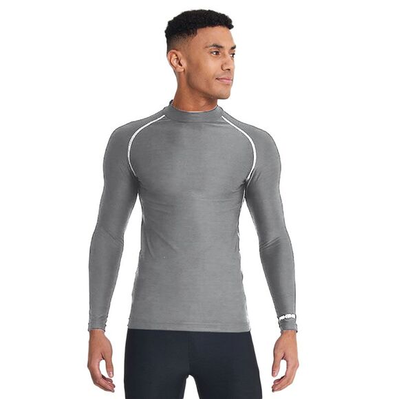 Rhino Mens Thermal Underwear Long Sleeve Base Layer Vest Top / Heather Grey - Picture 2 of 2